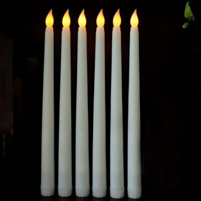 OEM Bougies Led Coniques Sans Flamme – Lot De 6 Piles Incluses, Hauteur 20 Cm, Effet Flamme Réaliste, Idéales Pour Décoration Intérieure - Publicité OEM Bougies Led Coniques Sans Flamme – Lot De 6 Piles Incluses, Hauteur 20 Cm, Effet Flamme Réaliste, Idéales Pour Décoration Intérieure - Publicité
