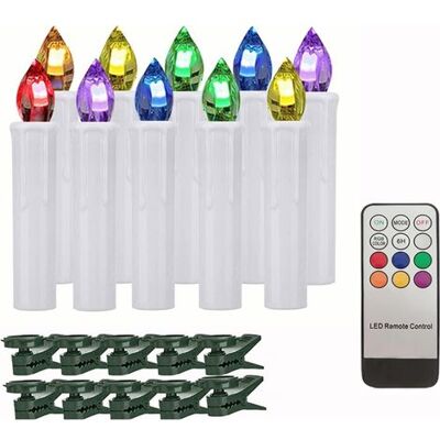 ABYSSE Bougie Led Led Bougie De Noël En Plastique Coupes Colorées Lampe Et Minuterie Clignotant Clignotant, 10 Pièces Blanc - Publicité ABYSSE Bougie Led Led Bougie De Noël En Plastique Coupes Colorées Lampe Et Minuterie Clignotant Clignotant, 10 Pièces Blanc - Publicité