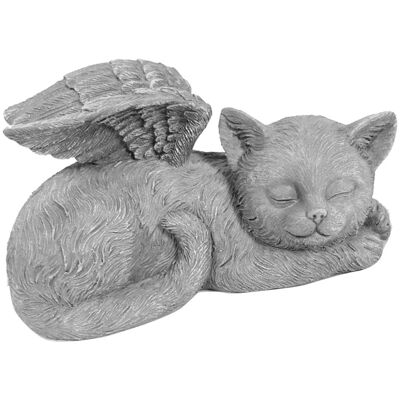 HEAT Statue Commémorative Pour Animal De Compagnie En Résine, Sculpture D'Ange Endormi Pour Jardin, Ornement De Tombe Pour Animal De Compagnie, Chat Ange - Publicité HEAT Statue Commémorative Pour Animal De Compagnie En Résine, Sculpture D'Ange Endormi Pour Jardin, Ornement De Tombe Pour Animal De Compagnie, Chat Ange - Publicité