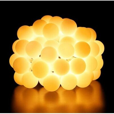 ABYSSE Guirlande Lumineuse, 80 Led Lumières De Boule De Noël 8 Modes Avec Fonction Minuterie, Imperméable Guirlande Led Lumineuse Pour Intérieur Et Extérieur, Chambre, Fête, Mariage Halloween (blanc Chaud) - Publicité ABYSSE Guirlande Lumineuse, 80 Led Lumières De Boule De Noël 8 Modes Avec Fonction Minuterie, Imperméable Guirlande Led Lumineuse Pour Intérieur Et Extérieur, Chambre, Fête, Mariage Halloween (blanc Chaud) - Publicité