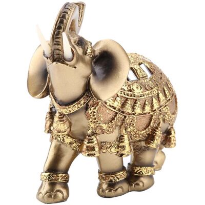 XVX Statue Éléphant Doré Porte-bonheur Feng Shui – Sculpture Décorative Intérieure En Résine Métallisée Or, Grand Modèle (l) - Publicité XVX Statue Éléphant Doré Porte-bonheur Feng Shui – Sculpture Décorative Intérieure En Résine Métallisée Or, Grand Modèle (l) - Publicité