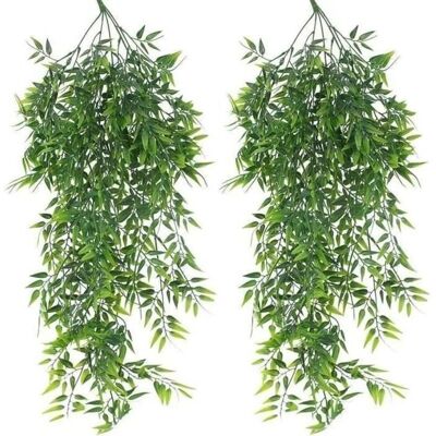 ULISEM Plantes Artificielles Tombantes En Bambou Réaliste – Lot De 4 Pièces Pour Décoration Intérieure, Balcon Ou Jardin - Publicité ULISEM Plantes Artificielles Tombantes En Bambou Réaliste – Lot De 4 Pièces Pour Décoration Intérieure, Balcon Ou Jardin - Publicité