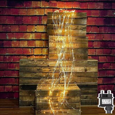 BALTERLEY Guirlande Lumineuse 300led 35m - Fonctionne Avec Prise Pour L'Extérieur Et L'Intérieur - Pour Mariage, Noël, Fête, Blanc Chaud (blanc Chaud, 300led) - Publicité BALTERLEY Guirlande Lumineuse 300led 35m - Fonctionne Avec Prise Pour L'Extérieur Et L'Intérieur - Pour Mariage, Noël, Fête, Blanc Chaud (blanc Chaud, 300led) - Publicité