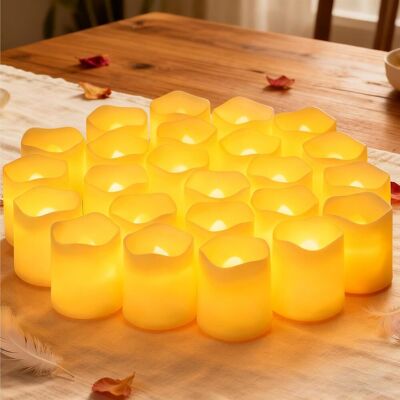 OEM 24 Bougies Led, Sans Flamme, Piles Incluses, Lumière Blanche, Décoration Noël, Mariage, Maison - Publicité OEM 24 Bougies Led, Sans Flamme, Piles Incluses, Lumière Blanche, Décoration Noël, Mariage, Maison - Publicité