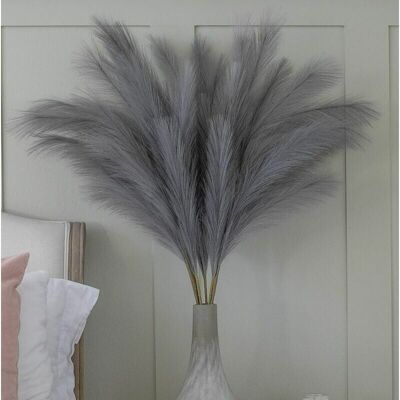 OEM Grande Herbe De Pampa Gris Faux 5 Tiges Extra Moelleux Faux 70cm Bouquet De Fleurs Plume Salon Home Decor Boho Home Decor Grand Vase Table Fleur Mariage, Gris - Publicité OEM Grande Herbe De Pampa Gris Faux 5 Tiges Extra Moelleux Faux 70cm Bouquet De Fleurs Plume Salon Home Decor Boho Home Decor Grand Vase Table Fleur Mariage, Gris - Publicité