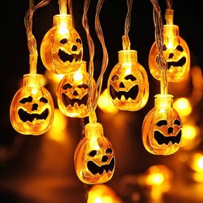 MOXIE Guirlandes Lumineuses Halloween, 40 Leds Citrouilles Orange Jack-o-lanterne 6m 3d En Plastique Citrouille De Fées Lumières Pour Halloween, Noël, Festival, Party, Intérieur Decor,alimenté Par Pile - Publicité MOXIE Guirlandes Lumineuses Halloween, 40 Leds Citrouilles Orange Jack-o-lanterne 6m 3d En Plastique Citrouille De Fées Lumières Pour Halloween, Noël, Festival, Party, Intérieur Decor,alimenté Par Pile - Publicité