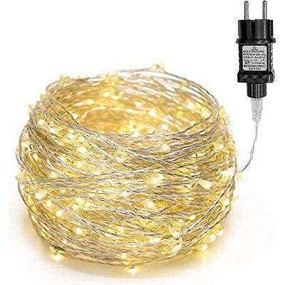 BALTERLEY Guirlande Lumineuse 300led 35m - Fonctionne Avec Prise Pour L'Extérieur Et L'Intérieur - Pour Mariage, Noël, Fête, Blanc Chaud (blanc Chaud, 300led) - Publicité BALTERLEY Guirlande Lumineuse 300led 35m - Fonctionne Avec Prise Pour L'Extérieur Et L'Intérieur - Pour Mariage, Noël, Fête, Blanc Chaud (blanc Chaud, 300led) - Publicité