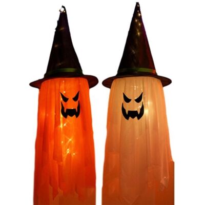 Cellfast 2pcs Halloween Ghost Lighted Hanging Decoration Outdoor Decor - Hallowmas Tree Hugger Friendly Spooky Party Supplies - Publicité Cellfast 2pcs Halloween Ghost Lighted Hanging Decoration Outdoor Decor - Hallowmas Tree Hugger Friendly Spooky Party Supplies - Publicité