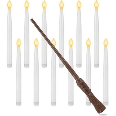 OEM 12 Bougies À Led Flottantes Magiques À Suspendre Avec Baguette, Led Bougies Sans Flamme Bougies À Piles Pour Maison, Église, Fête, Christmas, Décoration De Noël - Publicité OEM 12 Bougies À Led Flottantes Magiques À Suspendre Avec Baguette, Led Bougies Sans Flamme Bougies À Piles Pour Maison, Église, Fête, Christmas, Décoration De Noël - Publicité