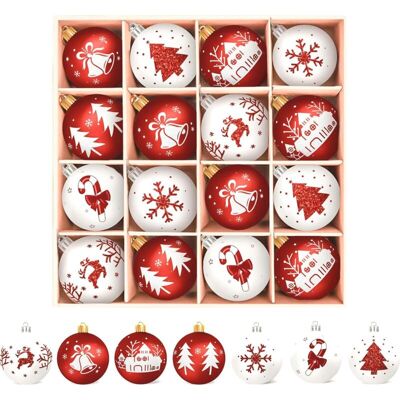 XISRENS Boule De Noel Decoration Sapin Noel,16pc Decoration Noel Sapin Incassable, Boule De Noel Blanche Et Rouge Décoration Sapin De Noel, Boules De Noël Decoration Noel Interieur Maison - Publicité XISRENS Boule De Noel Decoration Sapin Noel,16pc Decoration Noel Sapin Incassable, Boule De Noel Blanche Et Rouge Décoration Sapin De Noel, Boules De Noël Decoration Noel Interieur Maison - Publicité