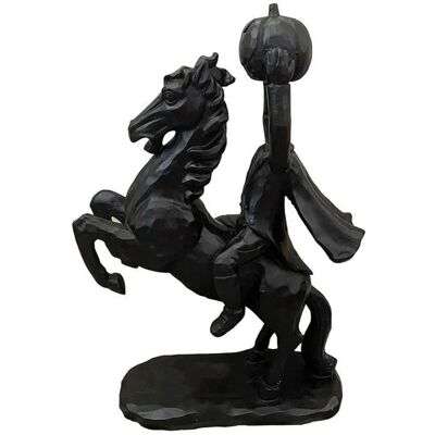 Cellfast Statue De Cavalier Sans Tête Tout Noir, Sculpture De Décor D'Halloween De Cavalier Sans Tête D'Horreur - Publicité Cellfast Statue De Cavalier Sans Tête Tout Noir, Sculpture De Décor D'Halloween De Cavalier Sans Tête D'Horreur - Publicité
