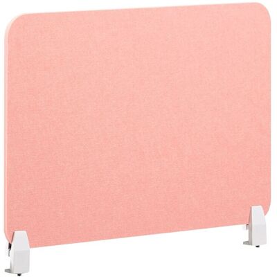 BELIANI Séparateur De Bureau Panneau Synthétique Acoustique Tissu 50 X 72 Cm Rose Pêche Split - Publicité BELIANI Séparateur De Bureau Panneau Synthétique Acoustique Tissu 50 X 72 Cm Rose Pêche Split - Publicité