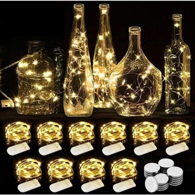 IRISFR Guirlande Lumineuse Led - 10 Pack 2m 20leds Fil De Cuivre, Guirlande Lumineuses Piles Pour Vase Long Et Fin, Table, Interieur Exterieur, Vacances, Mariage, Fête, Noël (blanc Chaud) - Publicité IRISFR Guirlande Lumineuse Led - 10 Pack 2m 20leds Fil De Cuivre, Guirlande Lumineuses Piles Pour Vase Long Et Fin, Table, Interieur Exterieur, Vacances, Mariage, Fête, Noël (blanc Chaud) - Publicité