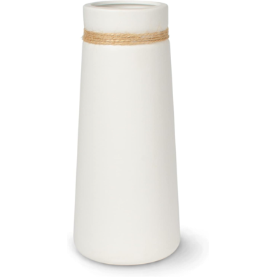 Generic Vase En Céramique Pour Herbe De La Pampa Vase À Fleurs Blanc Comme Décoration Moderne De Salon Bobo, Grand Vase De 25 Cm De Haut - Publicité Generic Vase En Céramique Pour Herbe De La Pampa Vase À Fleurs Blanc Comme Décoration Moderne De Salon Bobo, Grand Vase De 25 Cm De Haut - Publicité