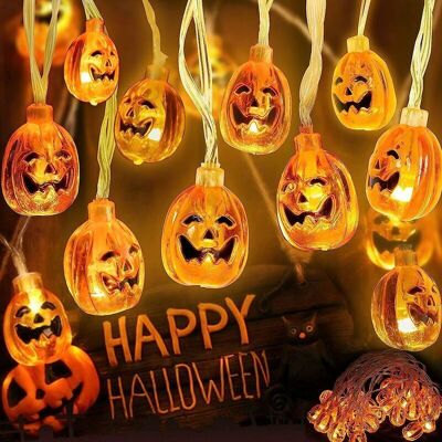 BRINSEA Guirlande Lumineuse Halloween, Décoration De Guirlandes Lumineuses Citrouilles 3m 30 Led, 3d Led Étanches Avec 8 Modes D'Éclairage, Décoration Du Festival Jardin De Fête D'Halloween - Publicité BRINSEA Guirlande Lumineuse Halloween, Décoration De Guirlandes Lumineuses Citrouilles 3m 30 Led, 3d Led Étanches Avec 8 Modes D'Éclairage, Décoration Du Festival Jardin De Fête D'Halloween - Publicité