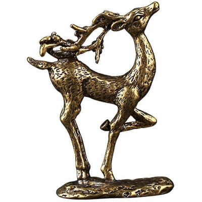 LISATR Ornement En Laiton Représentant Un Élan - Décoration De Bureau Style Vintage Pour La Maison - Ornement En Laiton Représentant Un Élan-4.6x1.6x6.2cm-golden - Publicité LISATR Ornement En Laiton Représentant Un Élan - Décoration De Bureau Style Vintage Pour La Maison - Ornement En Laiton Représentant Un Élan-4.6x1.6x6.2cm-golden - Publicité