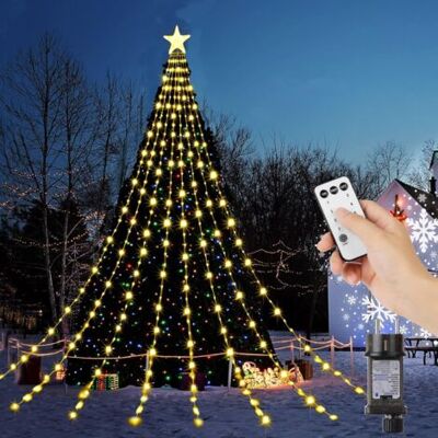 OEM Guirlande Lumineuse Sapin De Noel Avec Etoile,3.85m Guirlandes Lumineuse Arbre Noel, Avec Télécommande, 8 Modes Exterieur Interieur Fenetre Mariage Soiree Sapin De Noel Decoration - Publicité OEM Guirlande Lumineuse Sapin De Noel Avec Etoile,3.85m Guirlandes Lumineuse Arbre Noel, Avec Télécommande, 8 Modes Exterieur Interieur Fenetre Mariage Soiree Sapin De Noel Decoration - Publicité