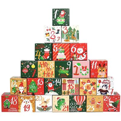 ALLAUVE Calendrier De L'Avent De Noël - 24 Boîtes - Sapin De Noël - Père Noël - Cadeau À Sceller - Publicité ALLAUVE Calendrier De L'Avent De Noël - 24 Boîtes - Sapin De Noël - Père Noël - Cadeau À Sceller - Publicité