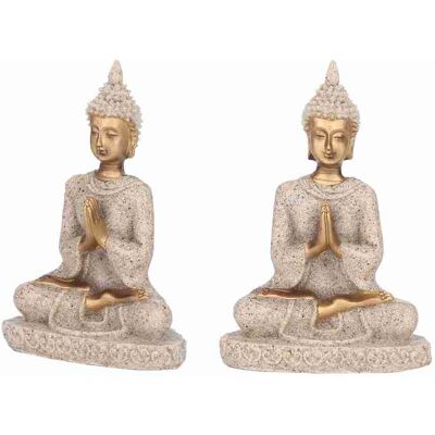 MCKENSA Statuette De Bouddha Assis En Méditation, Sculpture, Objet De Décoration Pour La Maison (a Or) - Publicité MCKENSA Statuette De Bouddha Assis En Méditation, Sculpture, Objet De Décoration Pour La Maison (a Or) - Publicité