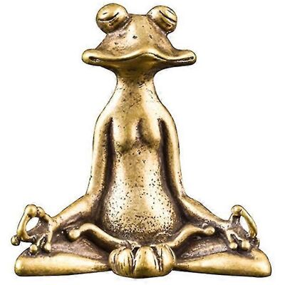 LISATR Statuette De Grenouille Zen Assise En Laiton Vintage, Sculpture Porte-encens, Ornement De Bureau - Publicité LISATR Statuette De Grenouille Zen Assise En Laiton Vintage, Sculpture Porte-encens, Ornement De Bureau - Publicité