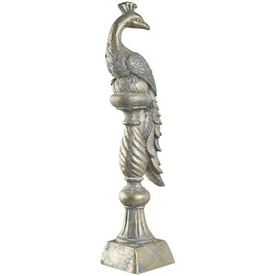 BELIANI Figurine De Jardin En Mgo 71 Cm Forme De Paon Décoration De Pâques Intérieur Extérieur Dorée Haarby - Publicité BELIANI Figurine De Jardin En Mgo 71 Cm Forme De Paon Décoration De Pâques Intérieur Extérieur Dorée Haarby - Publicité