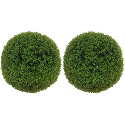 Generic Lot De 2 Boules De Buis Artificielles De 40 Cm Décoration Pour Intérieur Ou Extérieur Vert Foncé - Publicité Generic Lot De 2 Boules De Buis Artificielles De 40 Cm Décoration Pour Intérieur Ou Extérieur Vert Foncé - Publicité