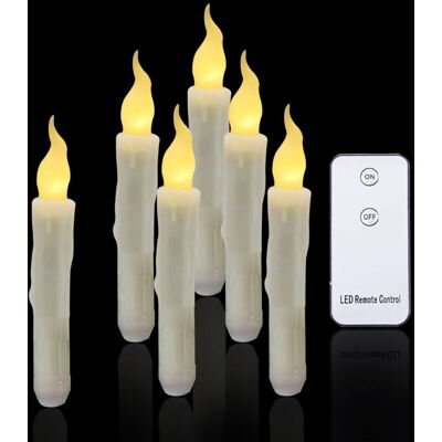 OEM Bougies Vacillantes Sans Flamme, 1 Télécommandes, 17cm Ivoire, Bougies De Fenêtre Led À Piles, Minuterie, Lot De 6 Bougies En Plastique Sans Flamme À Effet Cire (2cm De Diamètre)-crezuo - Publicité OEM Bougies Vacillantes Sans Flamme, 1 Télécommandes, 17cm Ivoire, Bougies De Fenêtre Led À Piles, Minuterie, Lot De 6 Bougies En Plastique Sans Flamme À Effet Cire (2cm De Diamètre)-crezuo - Publicité