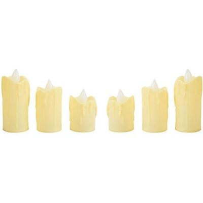 YUDO Lot De 6 Bougies Led Pour Décorations D'Halloween - Publicité YUDO Lot De 6 Bougies Led Pour Décorations D'Halloween - Publicité