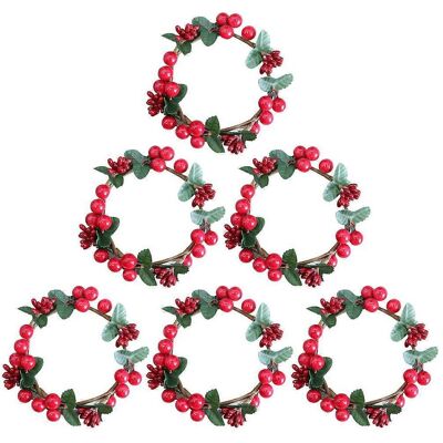 ALLAUVE Bougeoir De Noël Avec Couronne De Baies, Bougeoir En Verre Pour Bougie Chauffe-plat, Décoratif Pour La Maison, Les Mariages, Le Salon Et La Chambre. Publicité ALLAUVE Bougeoir De Noël Avec Couronne De Baies, Bougeoir En Verre Pour Bougie Chauffe-plat, Décoratif Pour La Maison, Les Mariages, Le Salon Et La Chambre. Publicité