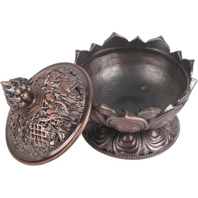 PELTOR Jeffergarden Brûleur D'Encens Vintage À Reflux, Porte-cônes, Décoration Intérieure (bronze Rouge) - Publicité PELTOR Jeffergarden Brûleur D'Encens Vintage À Reflux, Porte-cônes, Décoration Intérieure (bronze Rouge) - Publicité