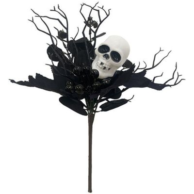 BRINSEA Branche Unique De Feuille D'Érable De Simulation, Crâne De Citrouille D'Halloween, Décoration De Branche Intérieure De Feuille D'Érable Noire - Publicité BRINSEA Branche Unique De Feuille D'Érable De Simulation, Crâne De Citrouille D'Halloween, Décoration De Branche Intérieure De Feuille D'Érable Noire - Publicité