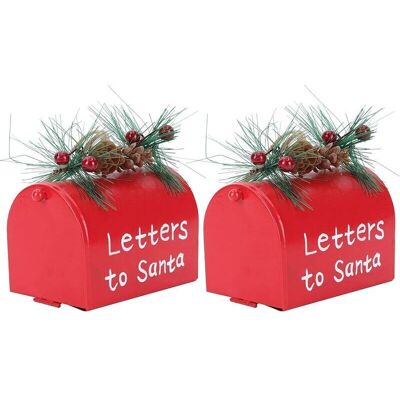BRINSEA Arbre De Noël Pendentif Mini Lettres Boîte Aux Lettres 2pcs- Lettre Au Père Noël Boîte Aux Lettres Suspendus Ornement Arbre De Noël Pendentif Pour Diy Parti Décoration De La Maison - Publicité BRINSEA Arbre De Noël Pendentif Mini Lettres Boîte Aux Lettres 2pcs- Lettre Au Père Noël Boîte Aux Lettres Suspendus Ornement Arbre De Noël Pendentif Pour Diy Parti Décoration De La Maison - Publicité