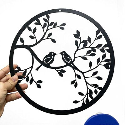 SANS MARQUE - Oiseau Sur Branche D'Arbre - Décoration Murale En Métal - Décoration Murale - Décoration D'Intérieur Ou D'Extérieur - Noir - 28 X 28 Cm - Publicité SANS MARQUE - Oiseau Sur Branche D'Arbre - Décoration Murale En Métal - Décoration Murale - Décoration D'Intérieur Ou D'Extérieur - Noir - 28 X 28 Cm - Publicité