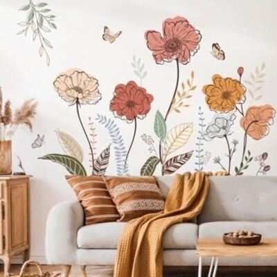 OEM 120x40cm Stickers Muraux Fleur De Jardin Boho Autocollants Muraux Mural Stickers Floral Aquarelle Herbe Plante Pour Chambre Salon Mur Tv - Publicité OEM 120x40cm Stickers Muraux Fleur De Jardin Boho Autocollants Muraux Mural Stickers Floral Aquarelle Herbe Plante Pour Chambre Salon Mur Tv - Publicité