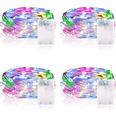 BALTERLEY Guirlande Lumineuse Led À Piles 2m 20 Leds Mini Guirlande Led Avec Minuterie Interieur Extérieur Décoration Lumière Pour Chambre Noël Mariage Anniversaire Soirée (4 Pièces, Blanc Chaud) - Publicité BALTERLEY Guirlande Lumineuse Led À Piles 2m 20 Leds Mini Guirlande Led Avec Minuterie Interieur Extérieur Décoration Lumière Pour Chambre Noël Mariage Anniversaire Soirée (4 Pièces, Blanc Chaud) - Publicité