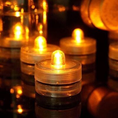 SCORPIO Bougies, Lot De 12 Bougies Chauffe-plat Led Étanches À Piles, Pour Mariage, Anniversaire Et Fêtes (couleur : Jaune) - Publicité SCORPIO Bougies, Lot De 12 Bougies Chauffe-plat Led Étanches À Piles, Pour Mariage, Anniversaire Et Fêtes (couleur : Jaune) - Publicité