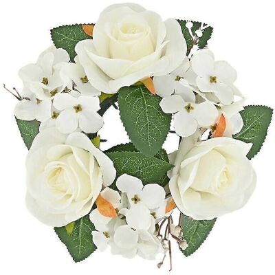 YUDO Couronne De Bougies De Noël, Bougeoir Pour Bougies Piliers, Couronne De Roses Artificielles, Guirlande De Bougies Bohème Pour Porte, Cuisine, Fête, Décoration Intérieure-white - Publicité YUDO Couronne De Bougies De Noël, Bougeoir Pour Bougies Piliers, Couronne De Roses Artificielles, Guirlande De Bougies Bohème Pour Porte, Cuisine, Fête, Décoration Intérieure-white - Publicité
