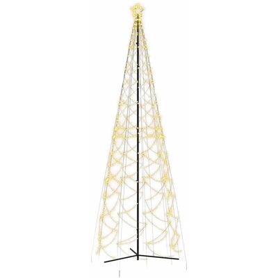 Arbre De Noël Cône 1400 Led Blanc Chaud 160x500 Cm Vidaxl - Publicité Arbre De Noël Cône 1400 Led Blanc Chaud 160x500 Cm Vidaxl - Publicité