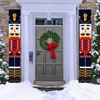 Scotch Lot De 2 Bannières De Noël Casse-noisette Décoration Pour Porte D'Entrée, Porche, Maison, Jardin, Cour, Porte, Intérieur Ou Extérieur, Fête D'Enfants, Modèle De Soldat Grandeur Nature (d 72x13 Inch) - Publicité Scotch Lot De 2 Bannières De Noël Casse-noisette Décoration Pour Porte D'Entrée, Porche, Maison, Jardin, Cour, Porte, Intérieur Ou Extérieur, Fête D'Enfants, Modèle De Soldat Grandeur Nature (d 72x13 Inch) - Publicité