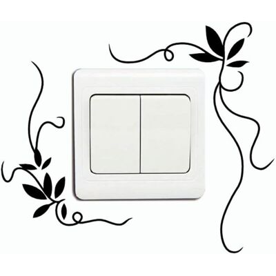 Melissa Sticker Interrupteur Creative Plante Vignes Fleur Vigne Vinyle Interrupteur Autocollant Plantes Art Stickers Muraux Pour Chambres D'Enfants Chambre Salon Décor À La Maison,noir - Publicité Melissa Sticker Interrupteur Creative Plante Vignes Fleur Vigne Vinyle Interrupteur Autocollant Plantes Art Stickers Muraux Pour Chambres D'Enfants Chambre Salon Décor À La Maison,noir - Publicité
