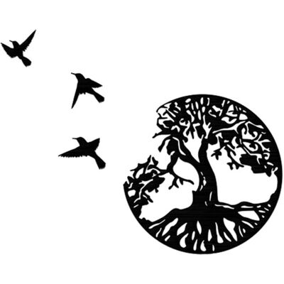 URSUS Art Mural En Métal Arbre De Vie Avec Oiseaux Décor Noir Arbre De Vie Art Mural Moderne En Métal Art Mural Signe De Maison Arbre En Métal Décor À La Maison - Publicité URSUS Art Mural En Métal Arbre De Vie Avec Oiseaux Décor Noir Arbre De Vie Art Mural Moderne En Métal Art Mural Signe De Maison Arbre En Métal Décor À La Maison - Publicité