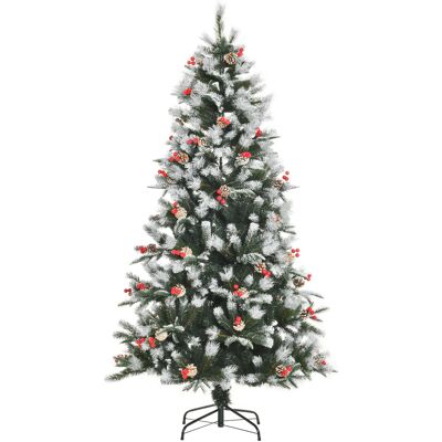 ARRIGONI Sapin De Noel Artificiel Enneige Avec Pommes De Pin Et Baies Rouges 180 Cm - Publicité ARRIGONI Sapin De Noel Artificiel Enneige Avec Pommes De Pin Et Baies Rouges 180 Cm - Publicité