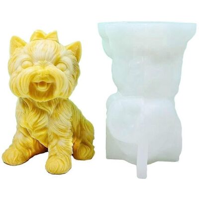 FLAMMKRAFT Moule En Silicone Pour Bougie 3d En Forme De Chien, Décoration De Bureau Faite Main, Moule En Résine De Plâtre - Publicité FLAMMKRAFT Moule En Silicone Pour Bougie 3d En Forme De Chien, Décoration De Bureau Faite Main, Moule En Résine De Plâtre - Publicité