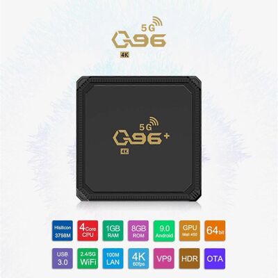 RDTD Q96 Android 9.0 Tv Box – Smart Player Hi3798m Quad Core 64bit, H.265 Uhd 4k Media Player, Dual Band Wifi, Home Entertainment - Publicité RDTD Q96 Android 9.0 Tv Box – Smart Player Hi3798m Quad Core 64bit, H.265 Uhd 4k Media Player, Dual Band Wifi, Home Entertainment - Publicité