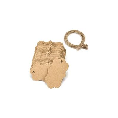 OEM (kraft Paper) 100pcs Étiquettes Papier Kraft Étiquette Cadeaux 3x5cm Avec Ficelle Jute Pour Mariage, Anniversaire, Saint Valentin, Noël - Publicité OEM (kraft Paper) 100pcs Étiquettes Papier Kraft Étiquette Cadeaux 3x5cm Avec Ficelle Jute Pour Mariage, Anniversaire, Saint Valentin, Noël - Publicité