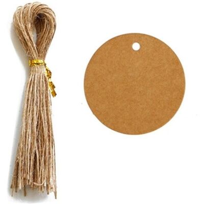 OEM 100pcs Étiquettes Kraft,étiquette Cadeaux,étiquette Ronde 4x4cm Kraft Étiquettes Étiquettes Vierges Pour Mariage,anniversaire,noël (marron) - Publicité OEM 100pcs Étiquettes Kraft,étiquette Cadeaux,étiquette Ronde 4x4cm Kraft Étiquettes Étiquettes Vierges Pour Mariage,anniversaire,noël (marron) - Publicité