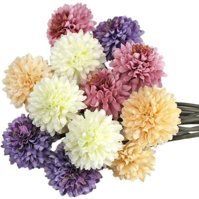 HEXOUTILS Lot De 12 Fleurs Artificielles, Chrysanthèmes Artificiels 4 Couleurs + Ficelle De Jute + Carte De Vœux, Bouquet D'Hortensia En Soie Pour Mariage, Maison, Jardin, Fête, Bureau - Publicité HEXOUTILS Lot De 12 Fleurs Artificielles, Chrysanthèmes Artificiels 4 Couleurs + Ficelle De Jute + Carte De Vœux, Bouquet D'Hortensia En Soie Pour Mariage, Maison, Jardin, Fête, Bureau - Publicité
