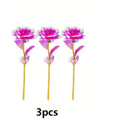 OEM Trois Roses Artificielles À La Feuille D'Or 24 Carats, Parfaites Pour La Saint-valentin Et Les Décorations De Fêtes. Leur Couleur Ne Ternira Jamais, Ce Qui En Fait Un Merveilleux Cadeau Pour Votre Mèr - Publicité OEM Trois Roses Artificielles À La Feuille D'Or 24 Carats, Parfaites Pour La Saint-valentin Et Les Décorations De Fêtes. Leur Couleur Ne Ternira Jamais, Ce Qui En Fait Un Merveilleux Cadeau Pour Votre Mèr - Publicité