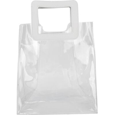 ALVIOR Sac Cadeau - Fond Renforcé - Transparent - 25 X 28 X 14 Cm - Pour Emballage Anniversaire Noël Saint Valentin - 1 Pièce - Publicité ALVIOR Sac Cadeau - Fond Renforcé - Transparent - 25 X 28 X 14 Cm - Pour Emballage Anniversaire Noël Saint Valentin - 1 Pièce - Publicité