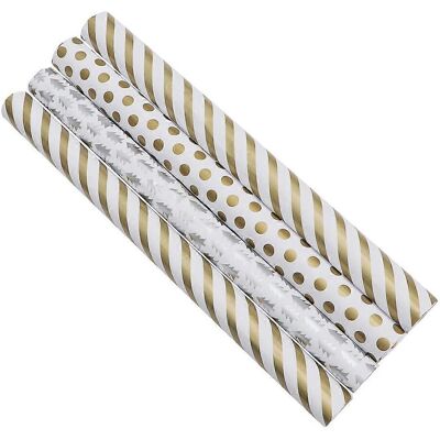 FATRD 4 Rouleaux De Papier Cadeau D'Anniversaire, Papier D'Emballage, Papier Pour Couverture De Livre (styles Assortis)-7050cm-random Color - Publicité FATRD 4 Rouleaux De Papier Cadeau D'Anniversaire, Papier D'Emballage, Papier Pour Couverture De Livre (styles Assortis)-7050cm-random Color - Publicité
